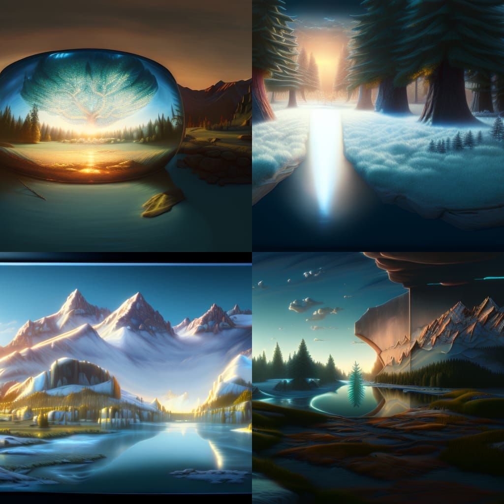Frozen Wonderland: Hyperrealistic Digital Earth Art
