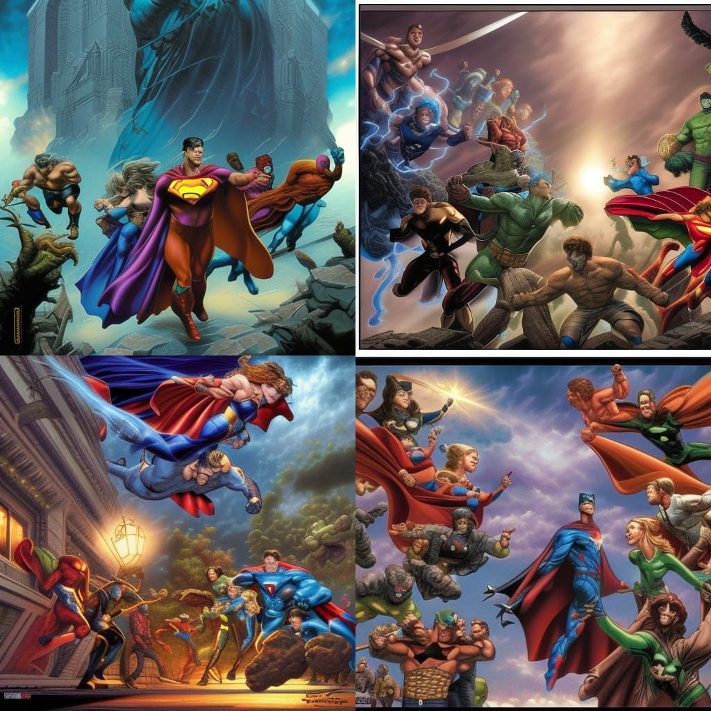 A Group of SuperHeroes who are trying to save the world from a dangerous villain?