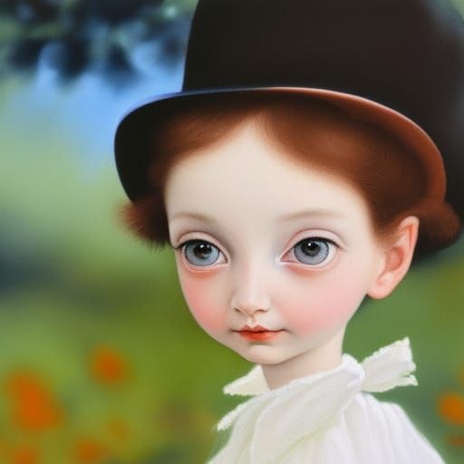 Watercolor Baby Rabbit Portrait in Storybook Style