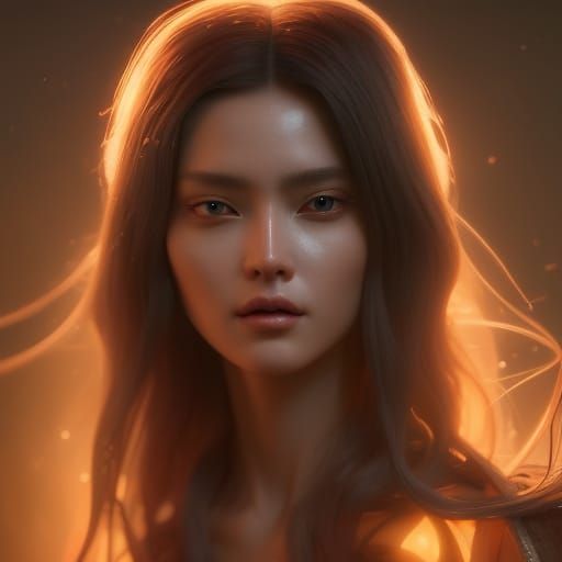 Cosmic Dress: Hyperdetailed Portrait in Anime Style