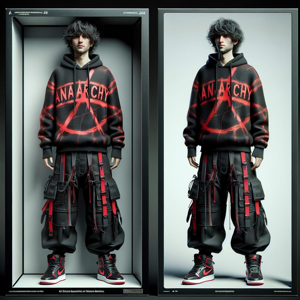 Luxury Action Figure in Vetements-Inspired Hoodie and Nike J...