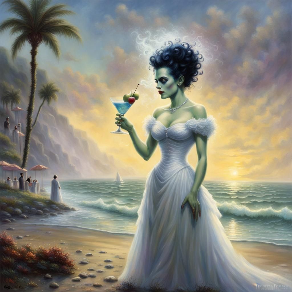 Bride of Frankenstein's Beach Cocktail: Ethereal Fantasy