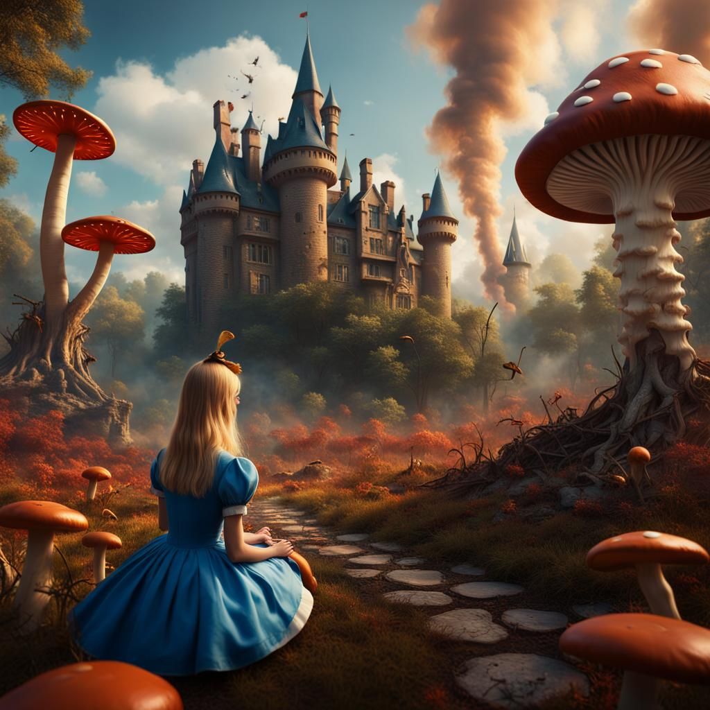 Alice in Wonderland's Burning World: Fantasy Concept Art