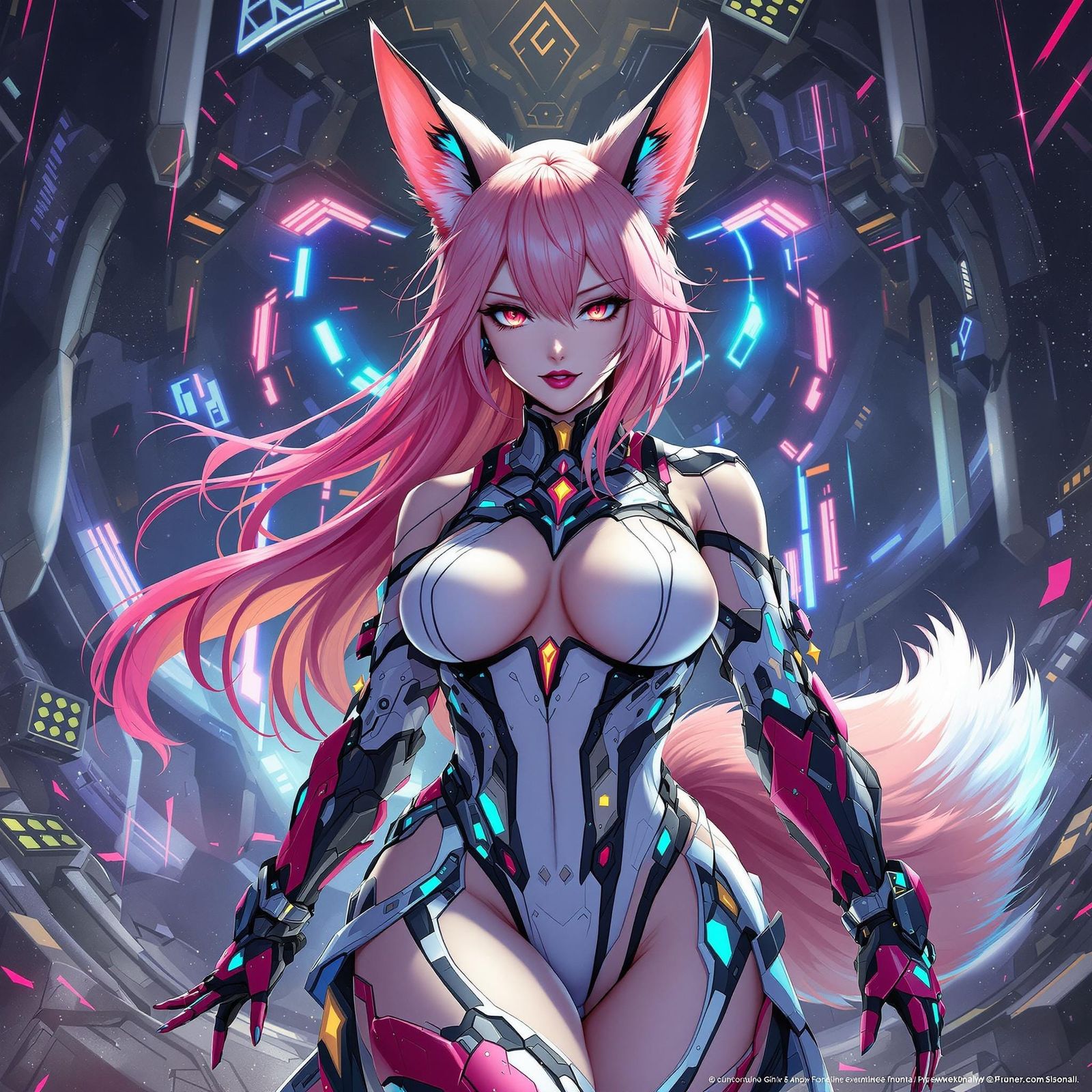 Cyberpunk Fox Maiden