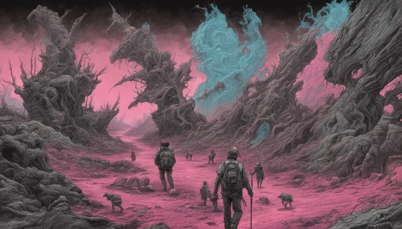 Settlers Trek Through a Synthwave Wasteland