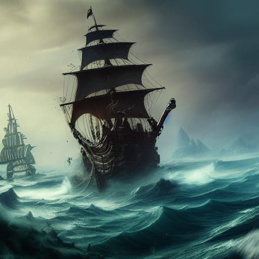 Epic Sea Battle: Monster Attacks Pirate Ship