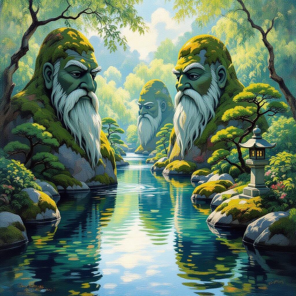 Impressionist Giants in Japanese Gardens