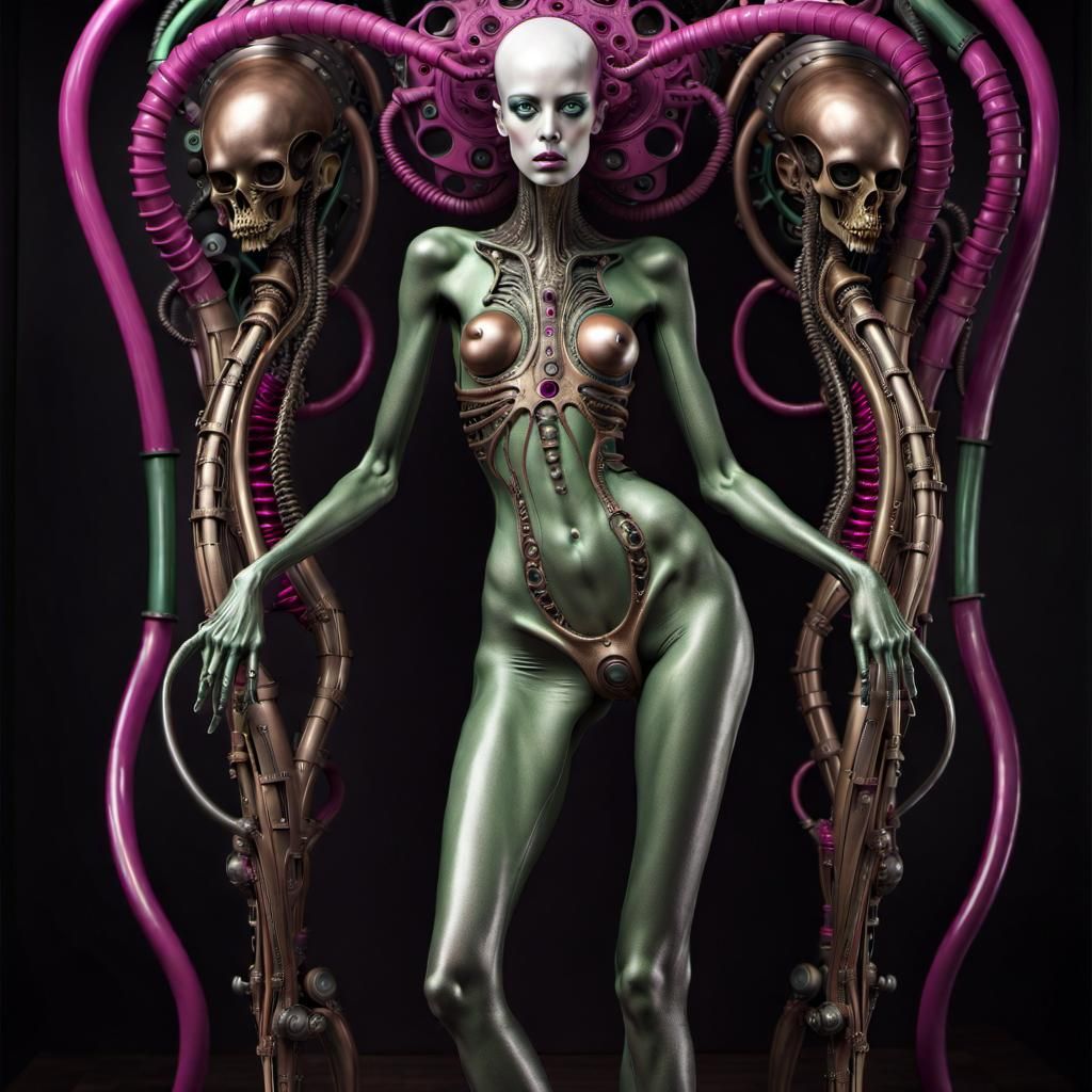 Ecstatic Steampunk Figure with Religious Expression