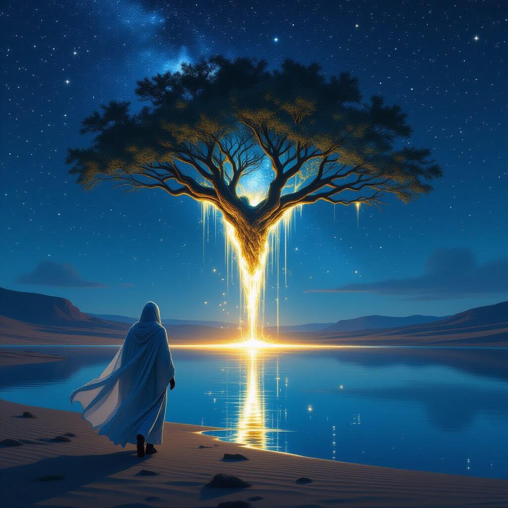 Upside Down Tree Dripping Starlight