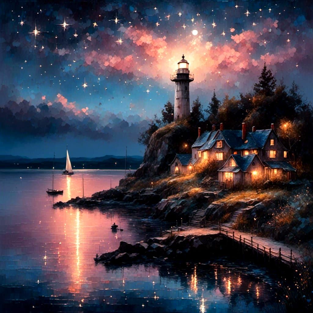 Hyper Realistic Harbor Scene at Dawn