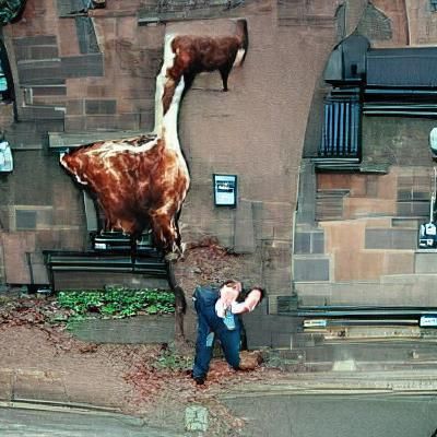 Edward Norton Strangles Cow in Glasgow