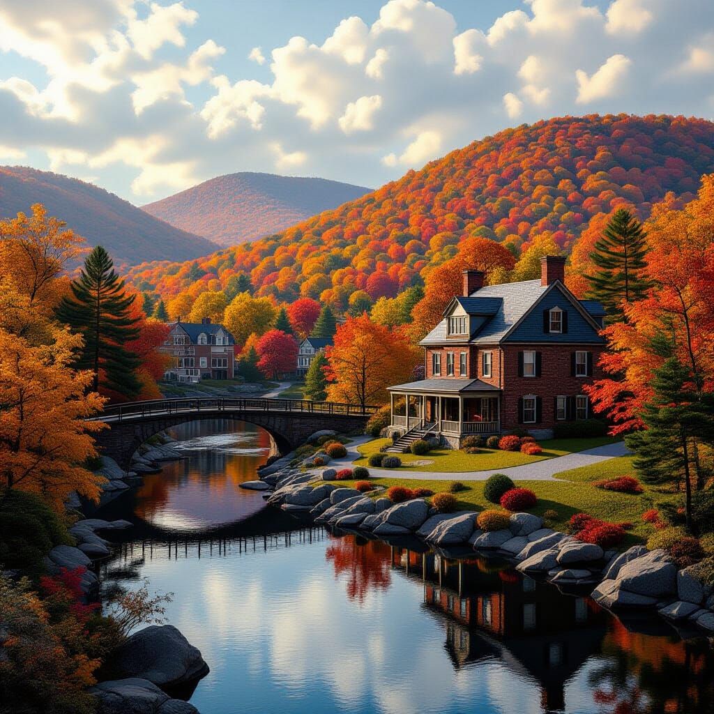 Autumn Landscape in Upstate New York