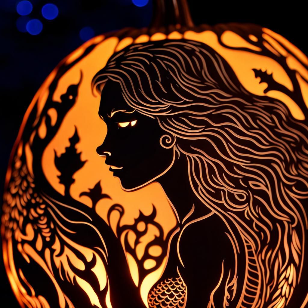 Lady Pumpkin Carving