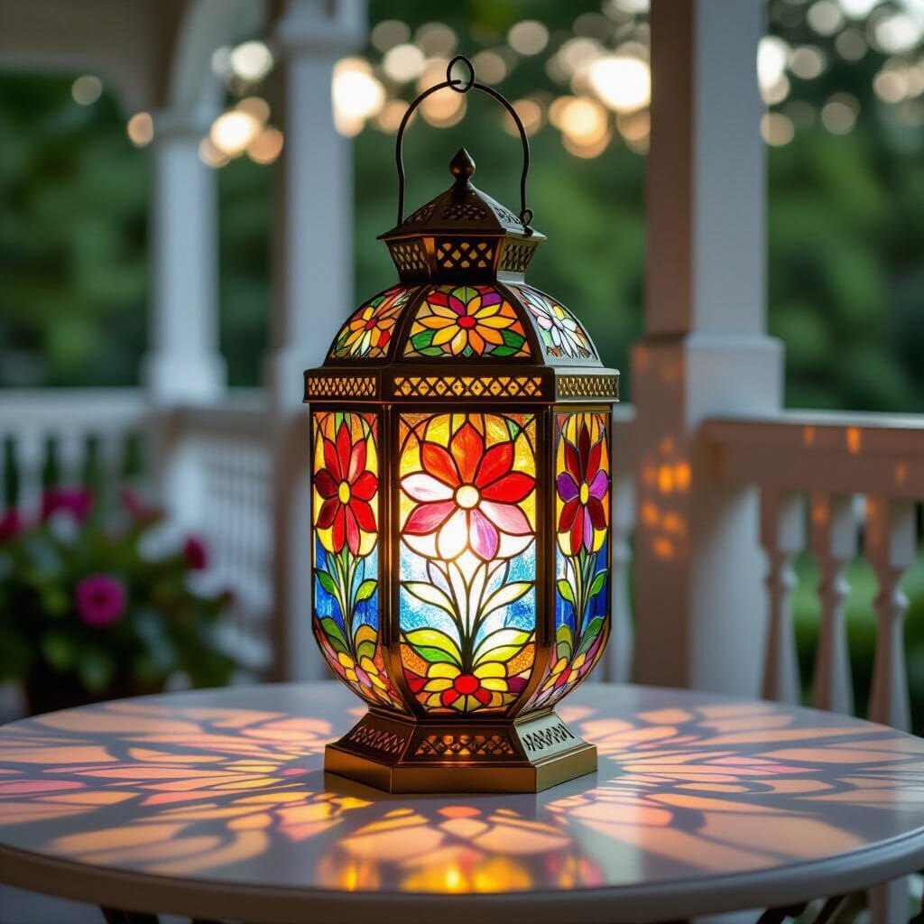 stained glass lantern