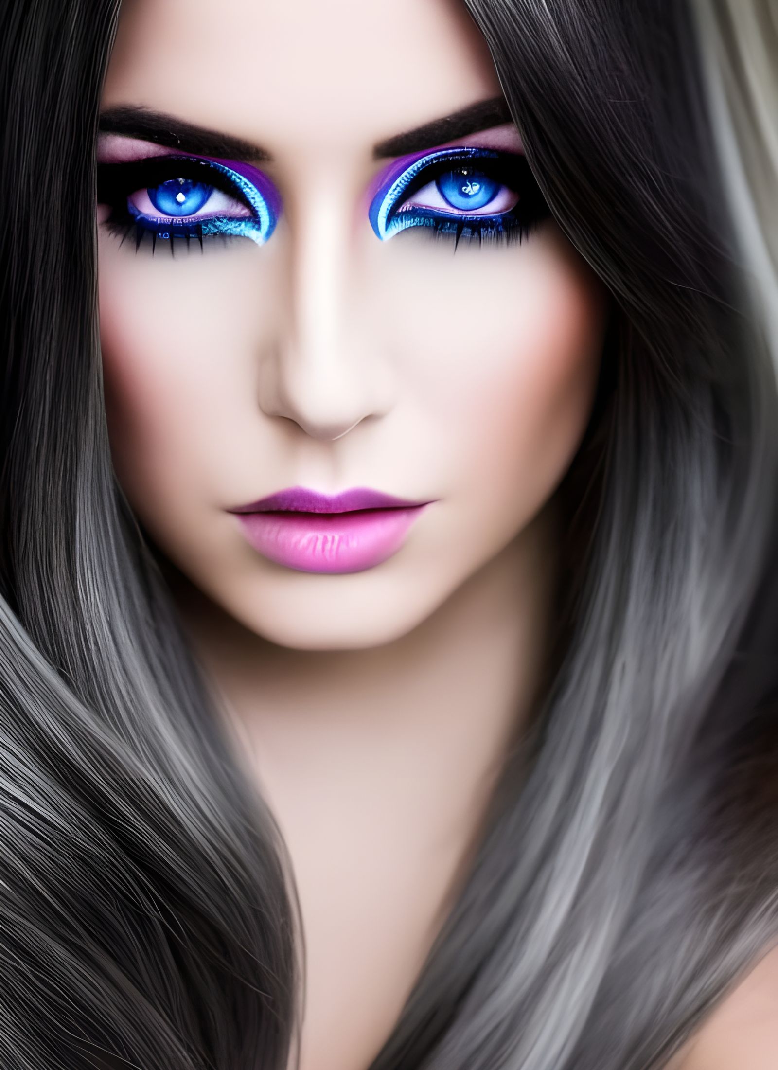 Sinister Goddess: Hyper-Realistic Digital Illustration