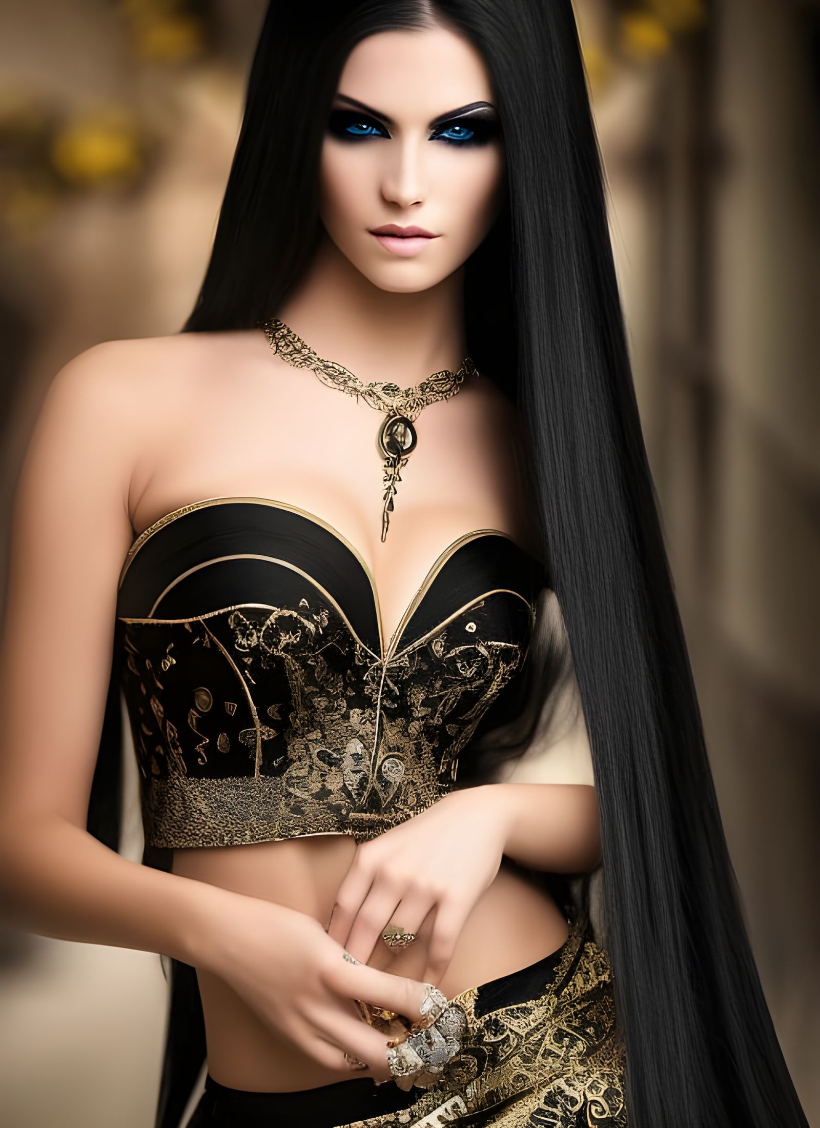 Sinister Goddess with Dynamic Lighting in 8k