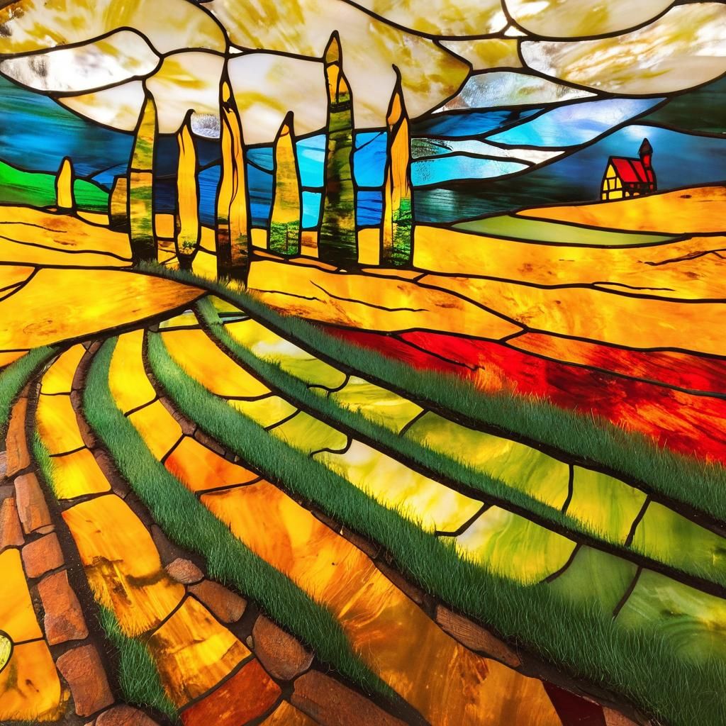 Vibrant Stained Glass Window Art