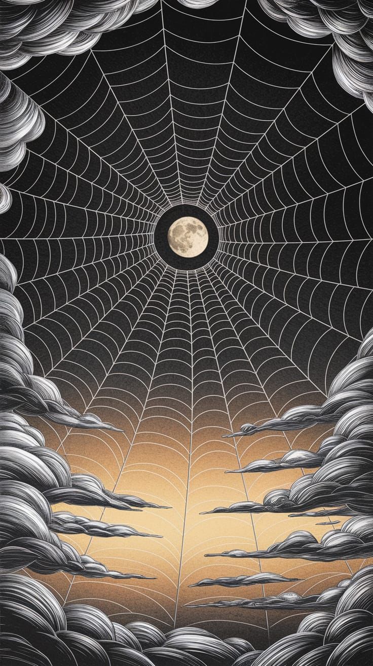 Surreal Celestial Dreamscape in Paul Klee Style