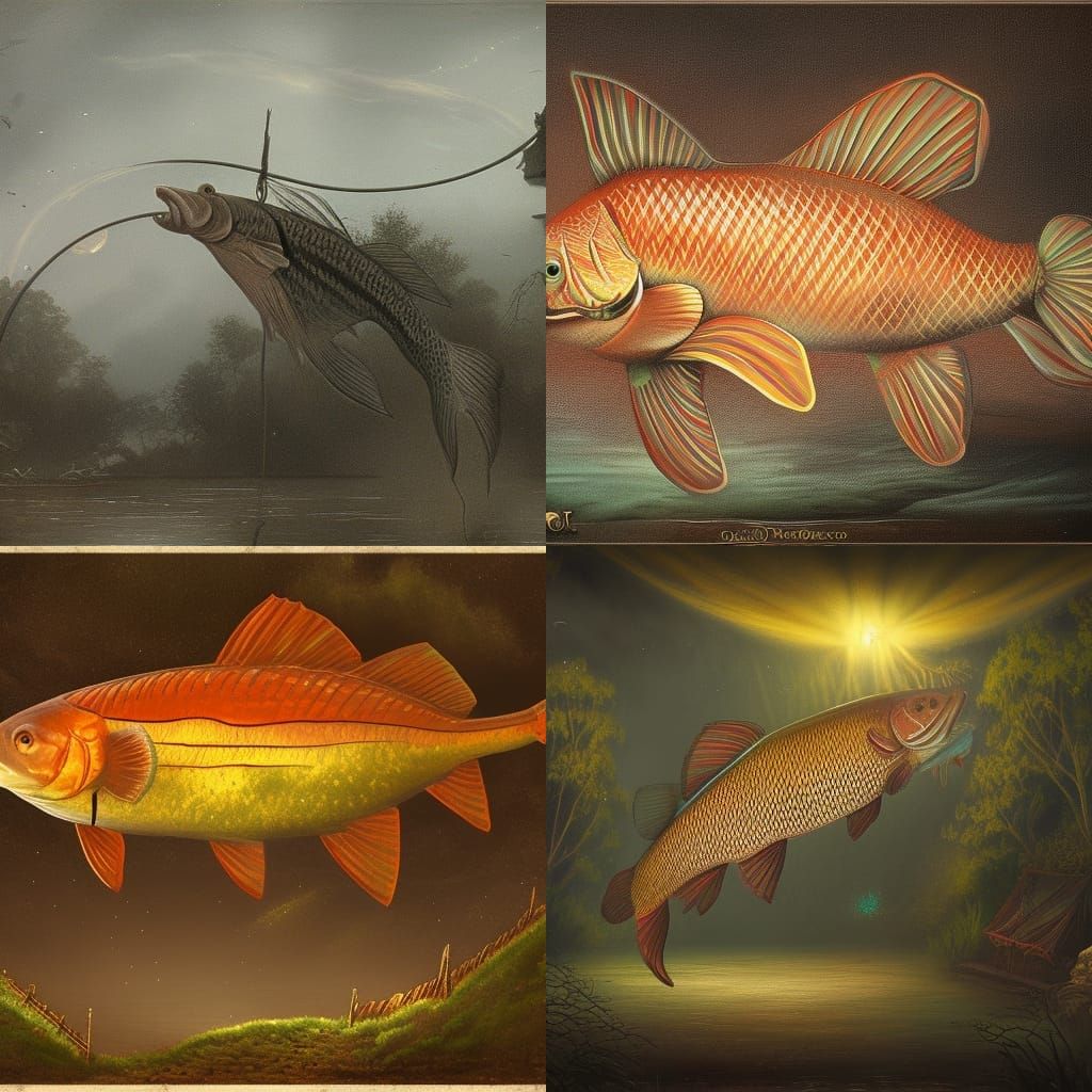 Circus Carp Matte Painting at Night