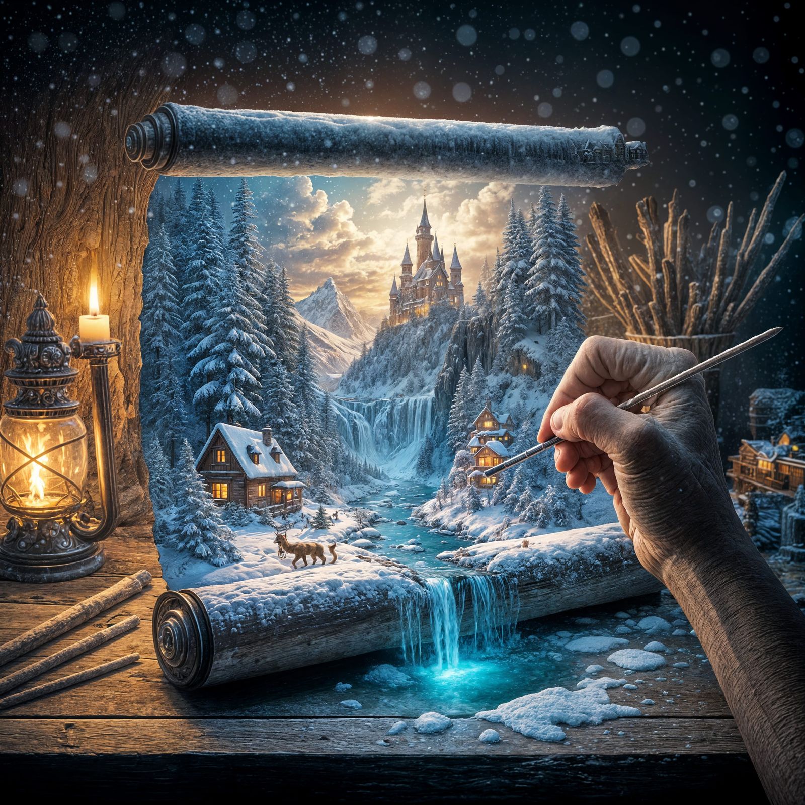 Winter Fantasy World Unfurls From Ancient Scroll