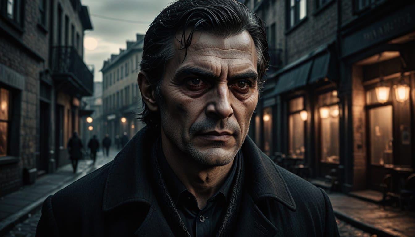 Hyperrealistic Portrait of a Tall, Dark-Haired Man