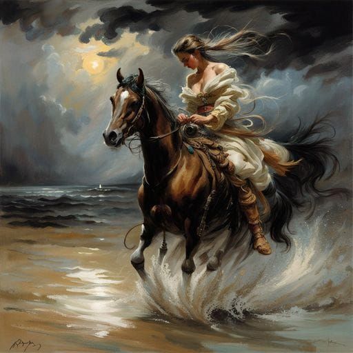 Equestrian Freedom: Woman and Horse in Motion