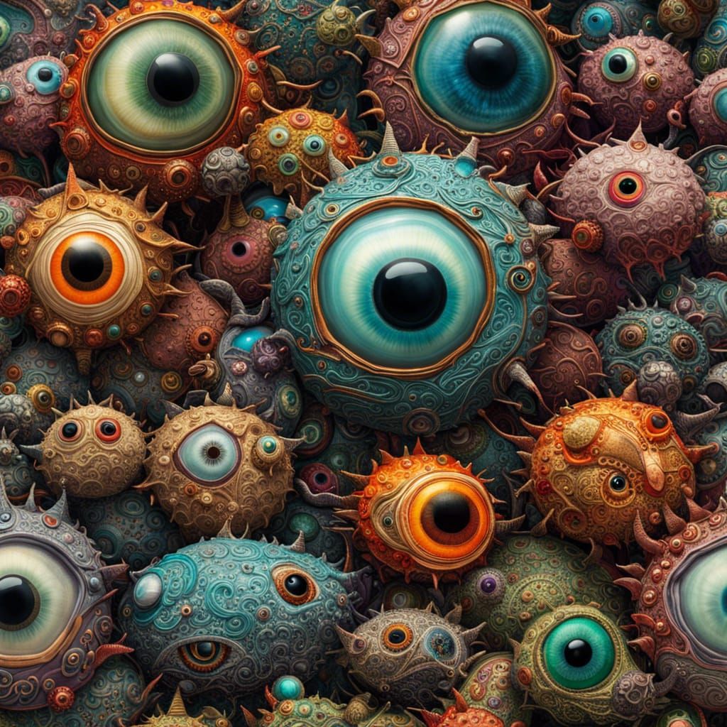 Cute Beholder Portrait in Digital Circilism Style