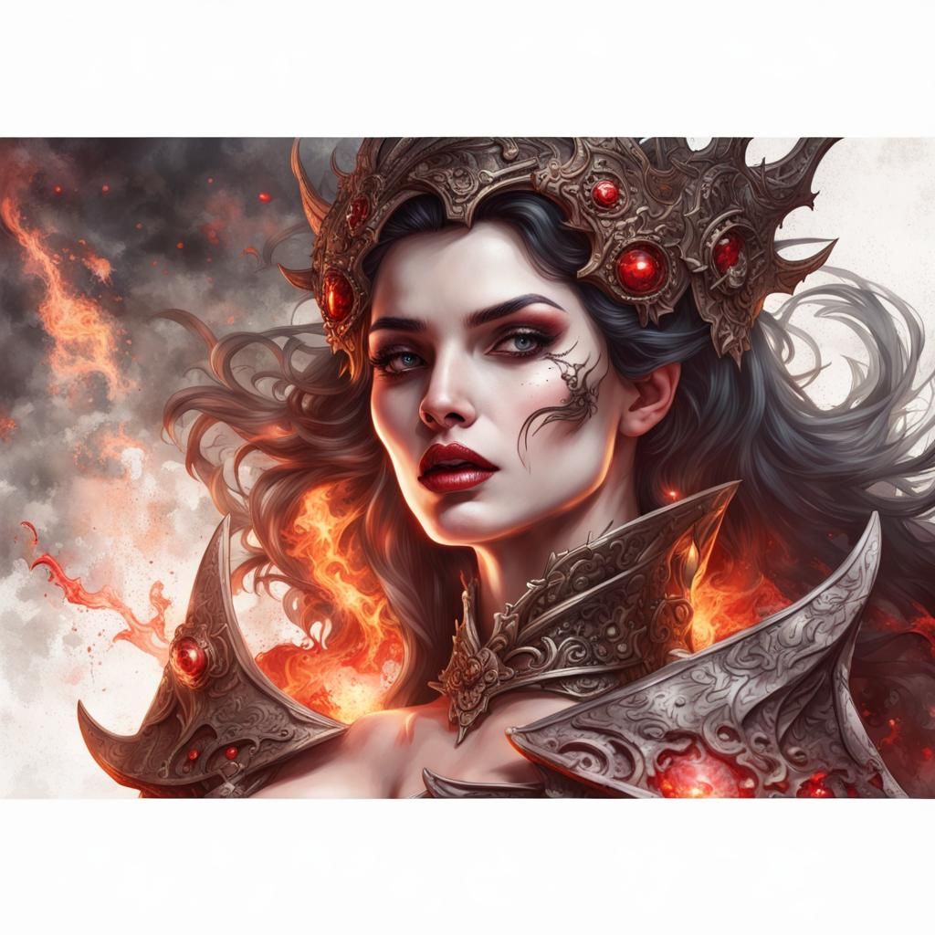 Vampire Paladin with Divine Hammer in Hellscape