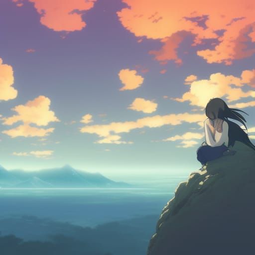 Anime Key Visual in Studio Ghibli Style