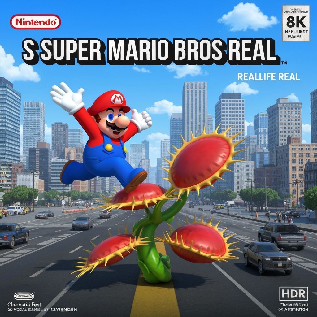 Super Mario Bros in a Real-Life City