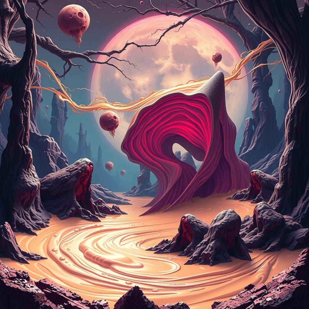 Eldritch Porridge in Dystopian Moonscape