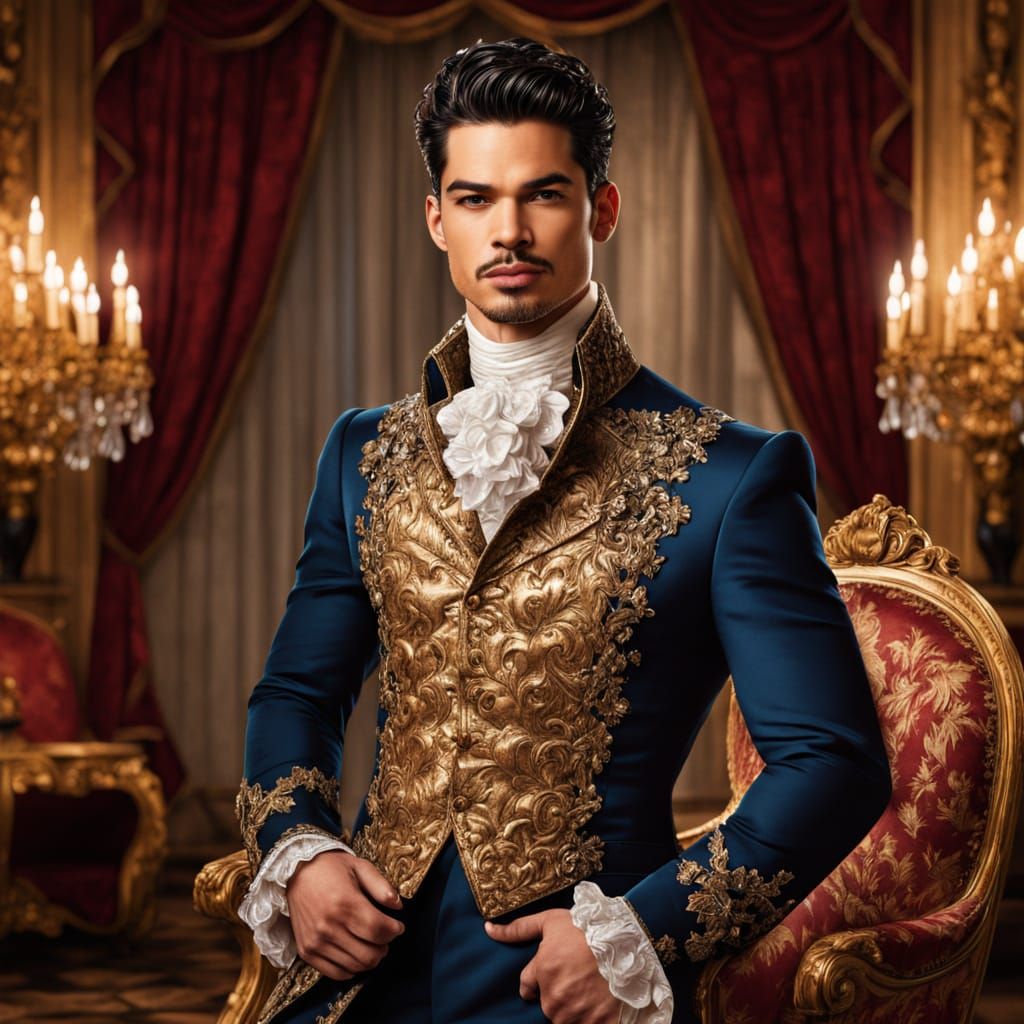 Handsome Gentleman in Lavish Renaissance Attire