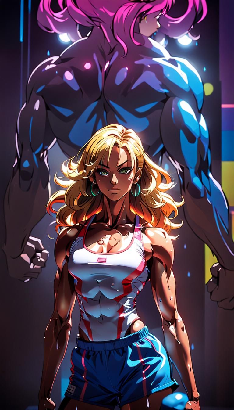 Anime Bodybuilder: Andrea Wilson in Shinkiro Style