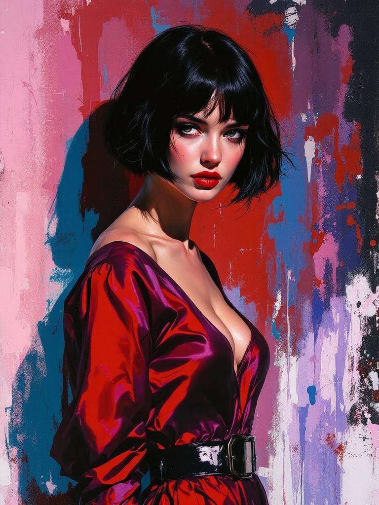 Pin-Up Woman in Alla Prima Style