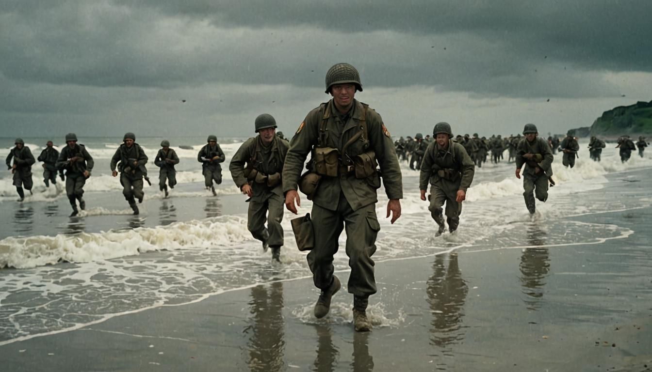 D-Day Allied Landing in Normandy Film Still