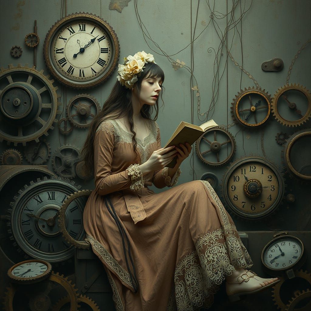 Ethereal Singer Among Clockwork Gears