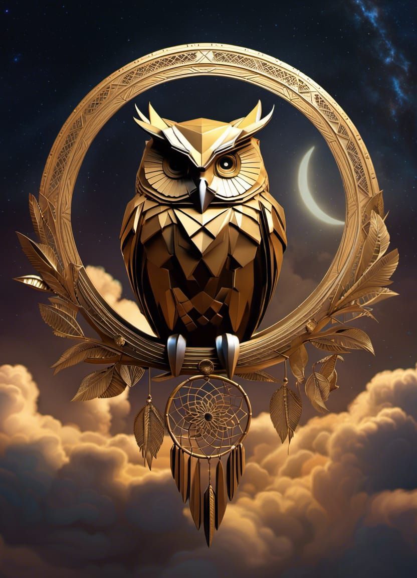 Origami Owl Dreamcatcher in Rembrandt Style