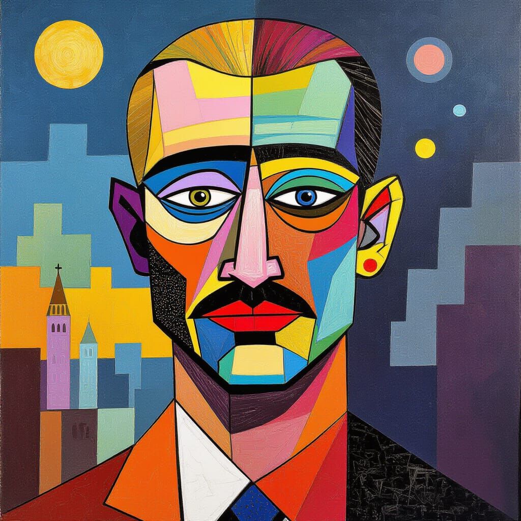 Psychedelic House Gouache Painting Masterpiece