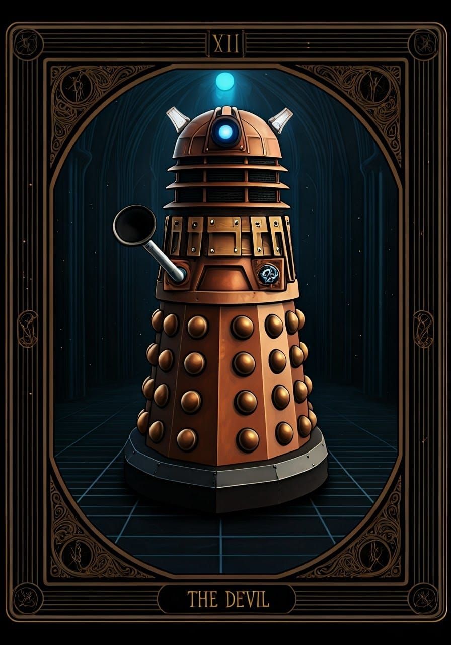 The Devil: A Dark Fantasy Tarot in Copper Dalek Glory