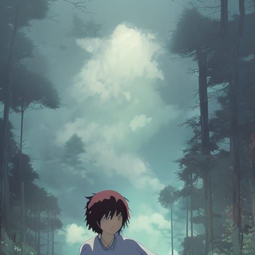 Zombie in Studio Ghibli Anime Style