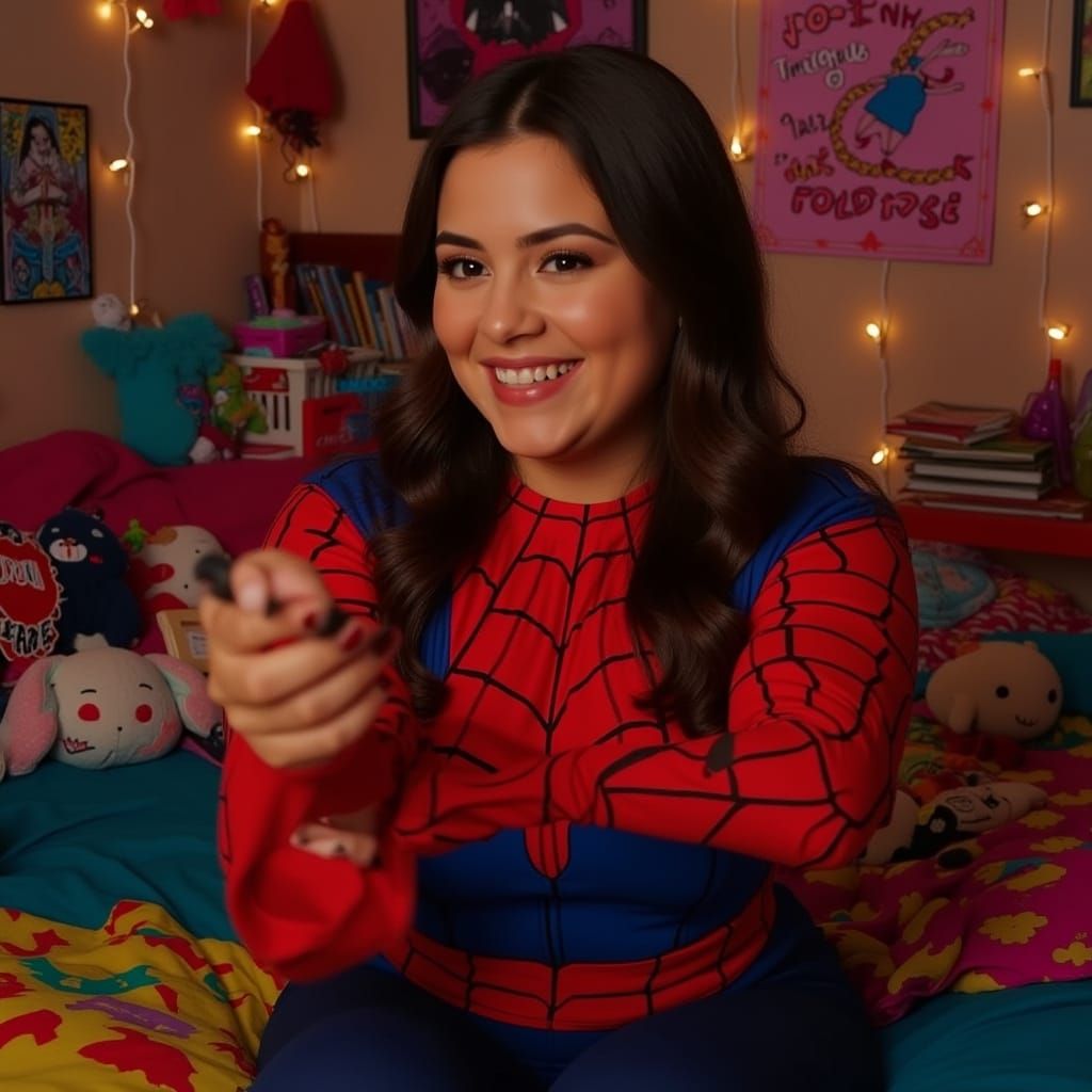 Mexican Woman Cosplay Selfie: Photorealistic Digital Art