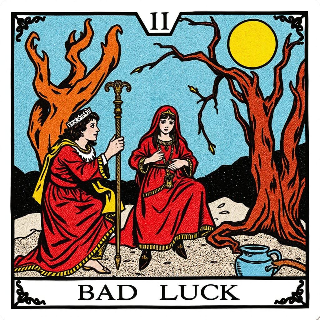 Tarot Card Depicting Bad Luck