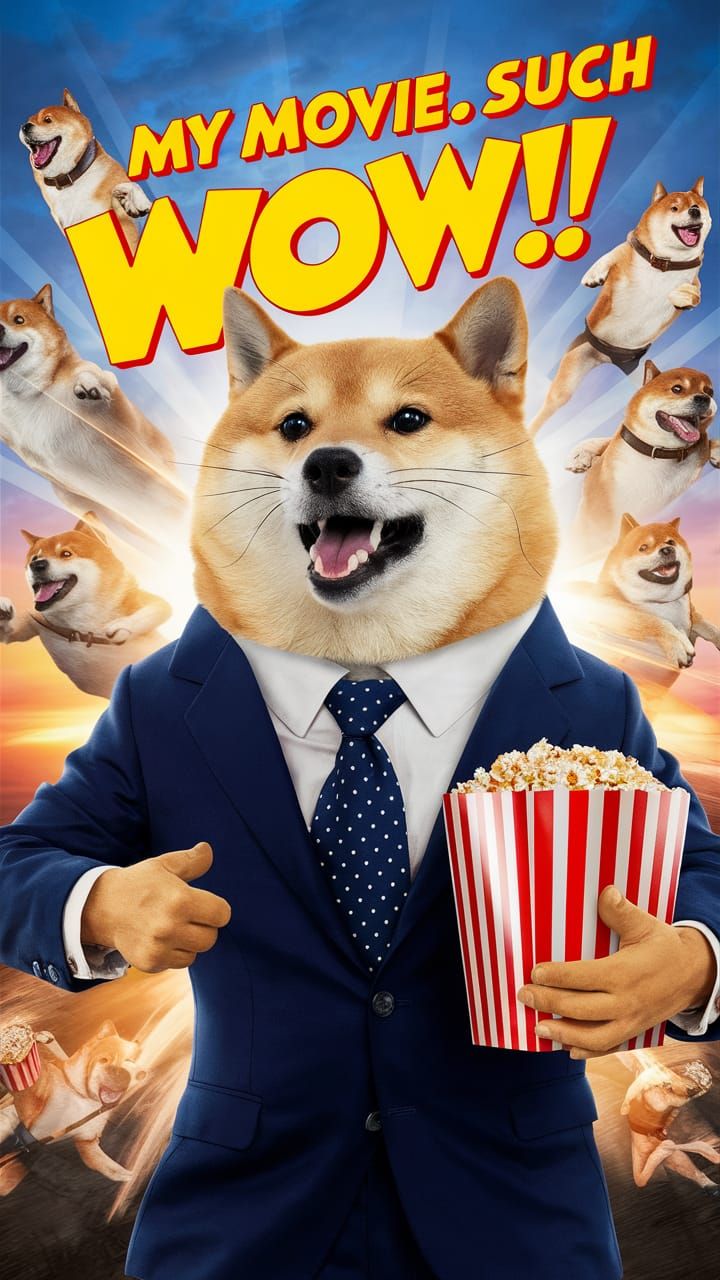 Doge Summer Blockbuster Movie Poster in 3D