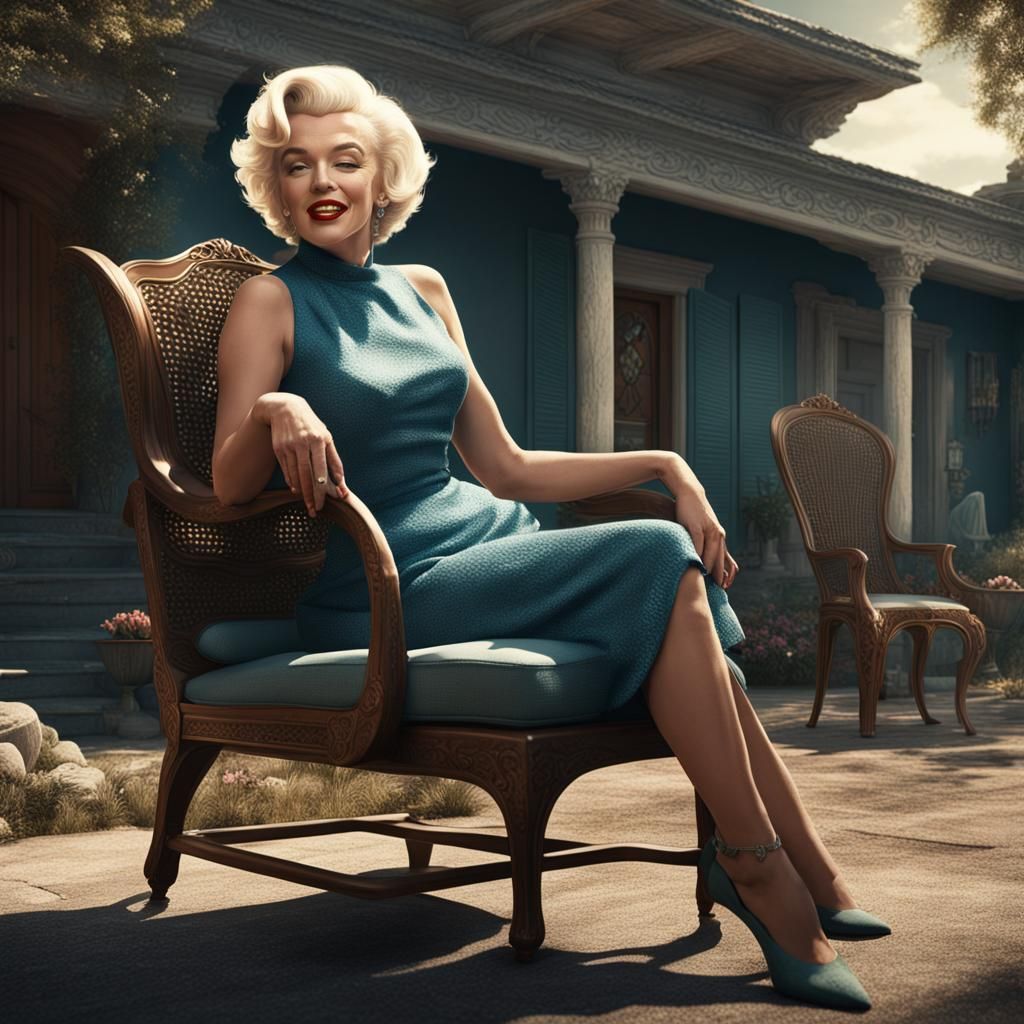 Marilyn Monroe Portrait as Detailed Matte Painting
