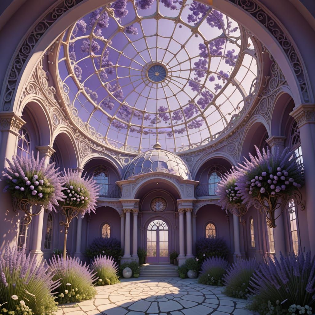 Surreal Domed Gallery with Spirit Targets, in 3D