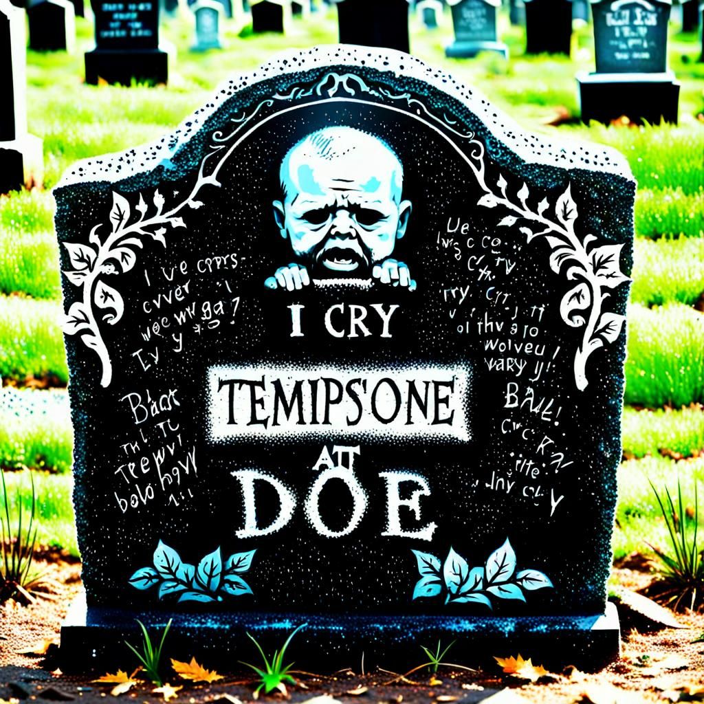AI Generated Image of a Baby Tombstone