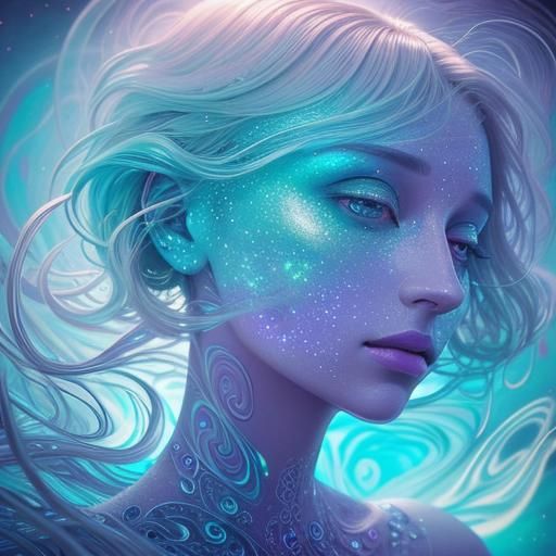 Surreal Face with Tingling Sensation in Dreamlike Style