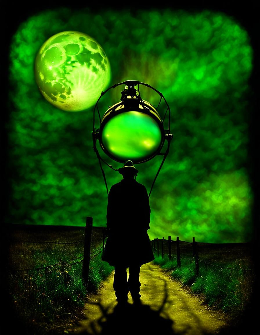 Abstract Aerial Photo in Space Cadet Green