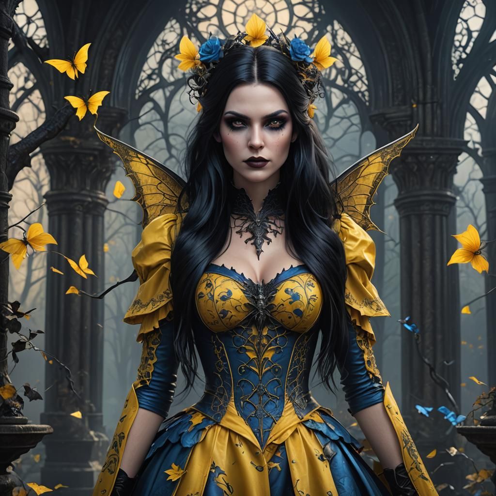 Gothic Vampire Fairy: Detailed Fantasy Art