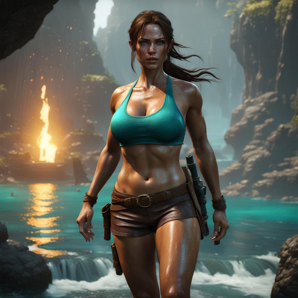 Lara Croft in Dark Fantasy Concept Art